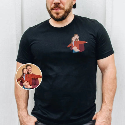 Personalized Dad Portrait from Photo T-Shirts, Perfect Father’s Day Gift