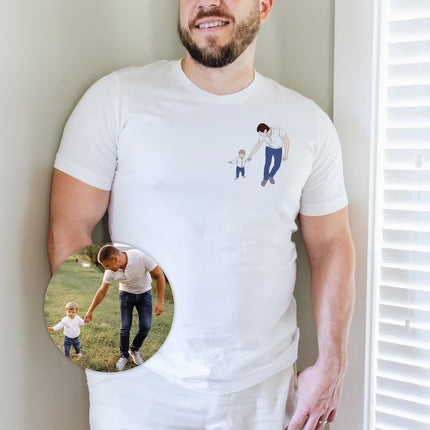 Personalized Dad Portrait from Photo T-Shirts, Perfect Father’s Day Gift