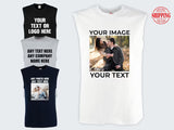 Personalised Couple Photo Tank Top, Custom Photo & Text Printed Vest, Your Own Text/Design Here Tank Top, Customised Vest, Best Gift for Her