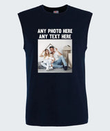 Personalised Couple Photo Tank Top, Custom Photo & Text Printed Vest, Your Own Text/Design Here Tank Top, Customised Vest, Best Gift for Her