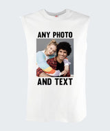 Personalised Couple Photo Tank Top, Custom Photo & Text Printed Vest, Your Own Text/Design Here Tank Top, Customised Vest, Best Gift for Her