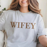 Personalised Wifey/Hubby T-Shirt, Embroidered Couple Matching Shirt, Wife and Husband Shirts, Just Married Tops, Anniversary Gift for Him