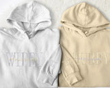 Embroidered Wifey/Hubby Matching Hoodies, Personalised Name Anniversary Date Hoody, Custom Couple Wedding Jumpers, Mr and Mrs Memorial Gifts