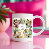 Personalised Photo Mug, Custom Photo College Mug, Couple & Family Memories Printed Cup, Ceramic Coffee Mugs, Unique Birthday Gift for Him