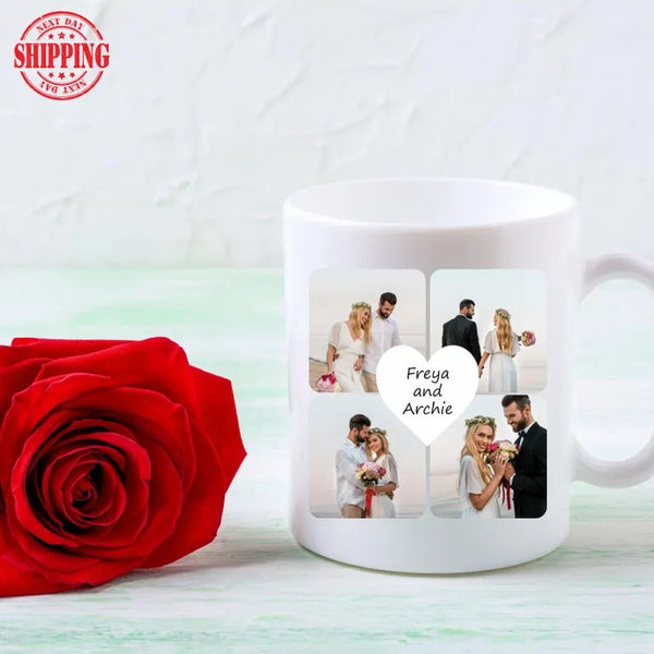 Personalised Photo Mug, Custom Photo College Mug, Couple & Family Memories Printed Cup, Ceramic Coffee Mugs, Unique Birthday Gift for Him