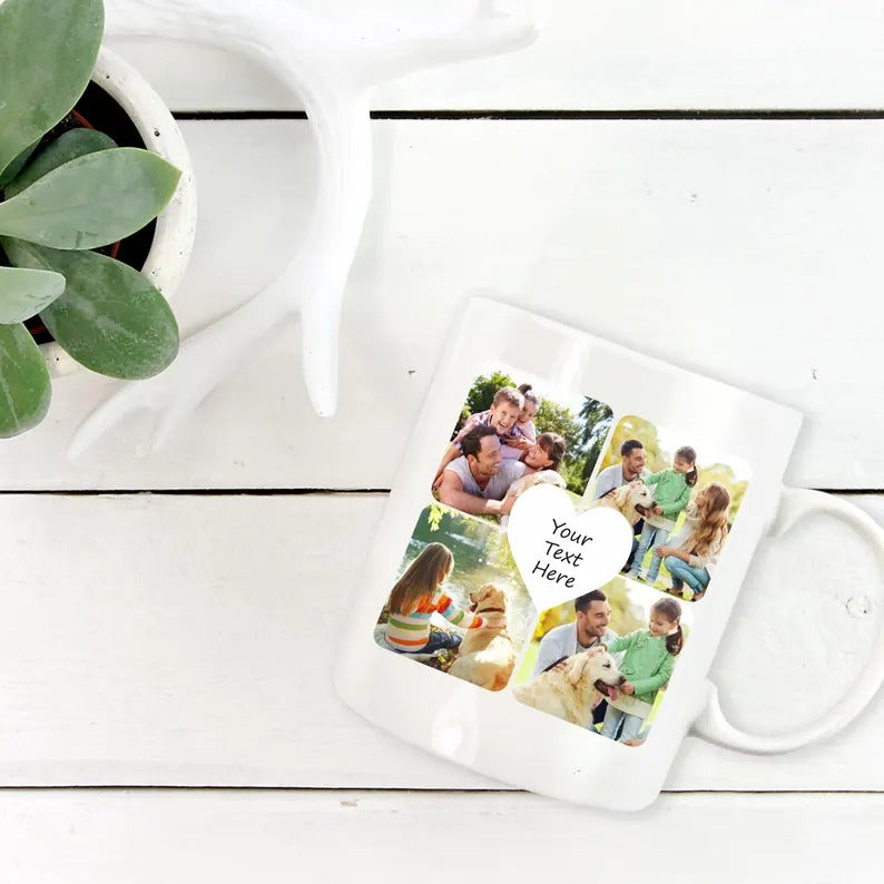 Personalised Photo Mug, Custom Photo College Mug, Couple & Family Memories Printed Cup, Ceramic Coffee Mugs, Unique Birthday Gift for Him