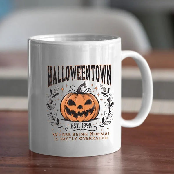 Halloweentown Est 1998 Mug, Vintage Fall Pumpkin Coffee Mug, Halloween University Ceramic Printed Mug, Halloweentown Mug, Spooky Season Gift