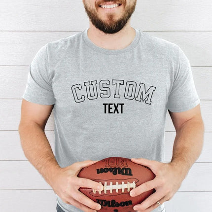 Personalised Text Printed Shirt, Custom Double Text T-Shirt, Comfy Fitted Adults Tops, Choose Your Words Shirt, Memorial Gift for Loved Ones