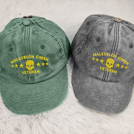 Malevelon Creek Veteran Hat, Vintage Hat, Embroidered Cap, Cool Hat, Sun Hat, 100 Cotton Comfy Headwear, Unique Gifts Adjustable Easy Strip