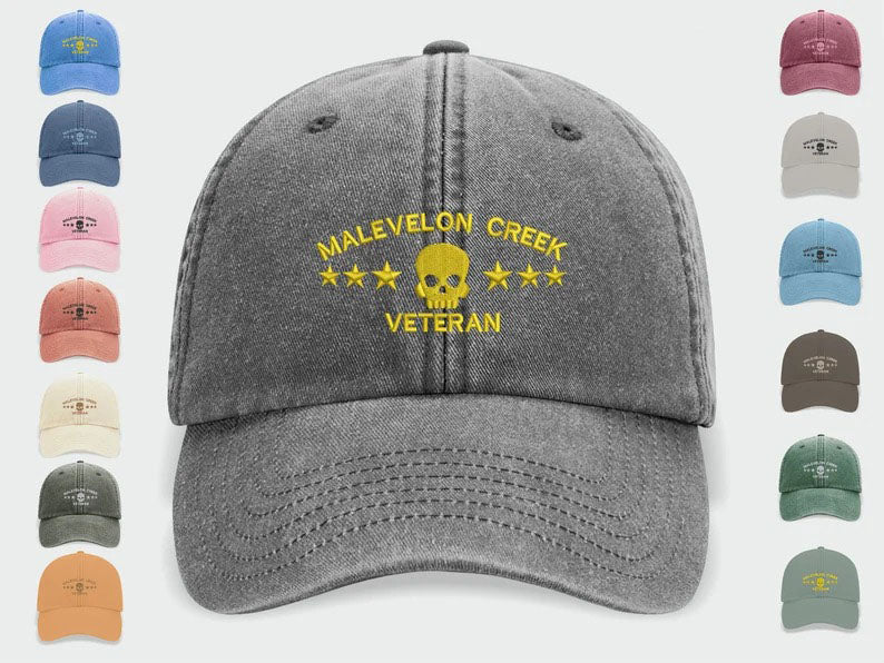 Malevelon Creek Veteran Hat, Vintage Hat, Embroidered Cap, Cool Hat, Sun Hat, 100 Cotton Comfy Headwear, Unique Gifts Adjustable Easy Strip