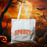 Spooky Season Printed Tote Bags, Retro Halloween Spooky Season Bags, Cotton Shopping Bags, Stay Spooky Tote Bag, Halloween Gift from Husband