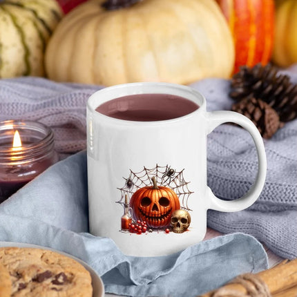 Vintage Pumpkin Mugs, Creepy Halloween Pumpkin Printed Coffee Mug, Scary Halloween Ceramic Cups, Fall Ice Coffee Mugs, Halloween Party Gifts