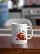 Vintage Pumpkin Mugs, Creepy Halloween Pumpkin Printed Coffee Mug, Scary Halloween Ceramic Cups, Fall Ice Coffee Mugs, Halloween Party Gifts