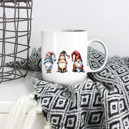 Gnome Halloween Printed Mugs, Cute Halloween Gnomes Trio Tea Mug, Gnome Lover Halloween Cups, Spooky Season Fall Coffee Mugs, Halloween Gift