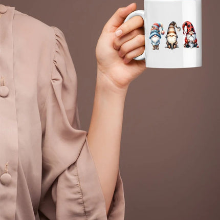Gnome Halloween Printed Mugs, Cute Halloween Gnomes Trio Tea Mug, Gnome Lover Halloween Cups, Spooky Season Fall Coffee Mugs, Halloween Gift