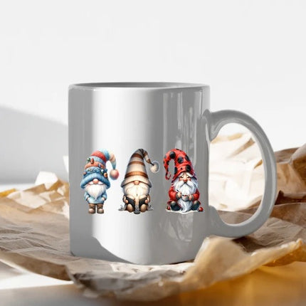 Gnome Halloween Printed Mugs, Cute Halloween Gnomes Trio Tea Mug, Gnome Lover Halloween Cups, Spooky Season Fall Coffee Mugs, Halloween Gift