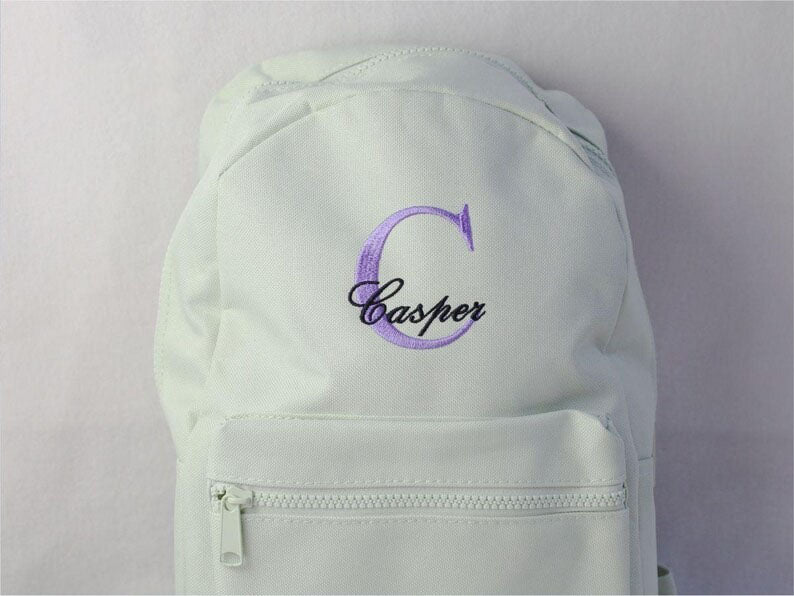 Personalised Kids School Backpack, Custom Name/Initial Embroidered Rucksack, Pre School Children Backpacks, Kids and Toddlers Nursery Bag