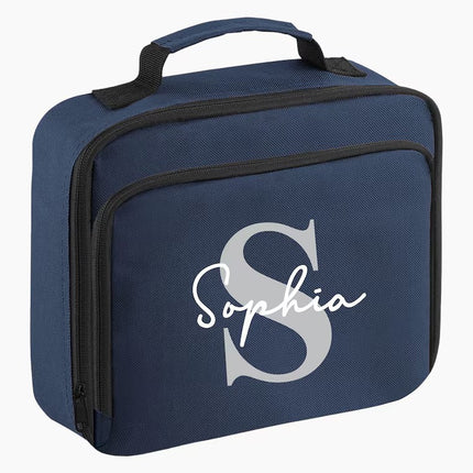 Personalised Name & Initial Backpack Set, Back to School Kids Bags, Lunch Bag Water Bottle and Pencil Case PE Bag Set, School Starters Gifts