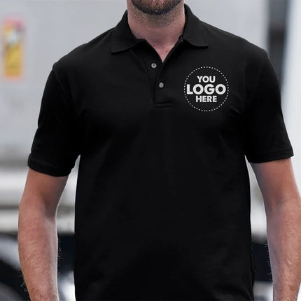 Custom Polo Shirts, Personalized Logo/Text Front Back Printed Polos, Company Logo Tees, Small Business Tops, Gift for Golfer, Clearance Sale