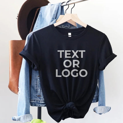 Custom Text/Logo Comfort Color Shirt, Personalized Photo/Design Printed Crewneck Tshirt, Your Own Text Tees, Unisex Shirts, Gifts For Her
