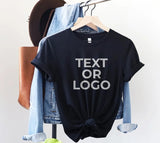 Custom Text/Logo Comfort Color Shirt, Personalized Photo/Design Printed Crewneck Tshirt, Your Own Text Tees, Unisex Shirts, Gifts For Her