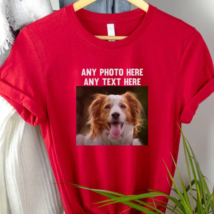 Custom Text/Logo Comfort Color Shirt, Personalized Photo/Design Printed Crewneck Tshirt, Your Own Text Tees, Unisex Shirts, Gifts For Her