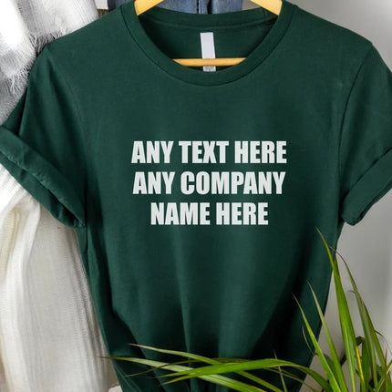 Custom Text/Logo Comfort Color Shirt, Personalized Photo/Design Printed Crewneck Tshirt, Your Own Text Tees, Unisex Shirts, Gifts For Her