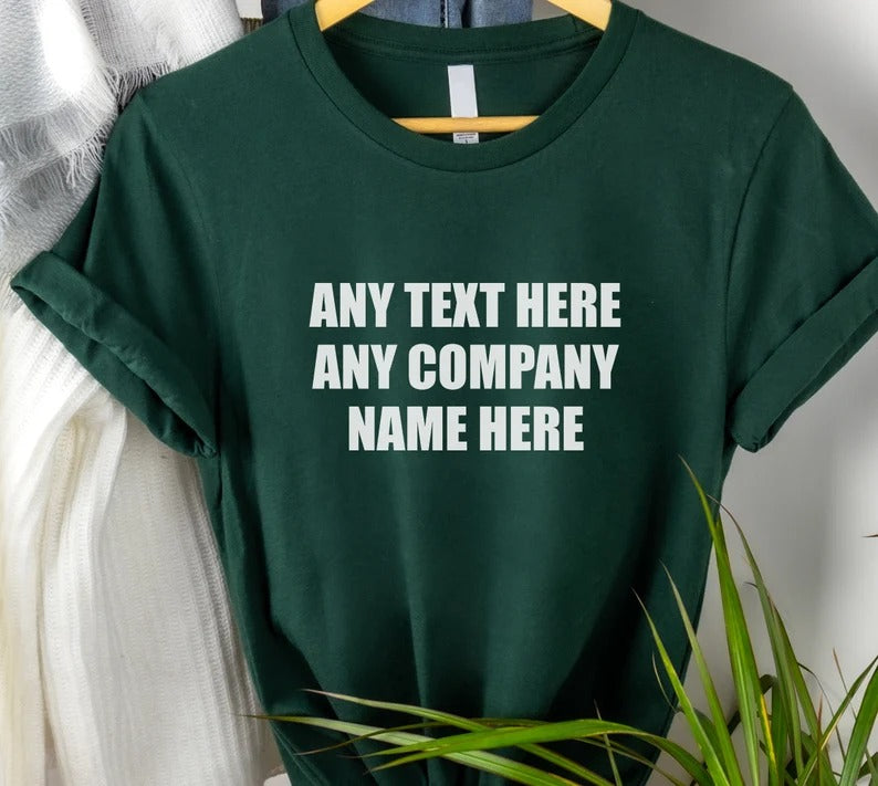 Custom Text/Logo Comfort Color Shirt, Personalized Photo/Design Printed Crewneck Tshirt, Your Own Text Tees, Unisex Shirts, Gifts For Her