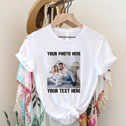 Custom Text/Logo Comfort Color Shirt, Personalized Photo/Design Printed Crewneck Tshirt, Your Own Text Tees, Unisex Shirts, Gifts For Her