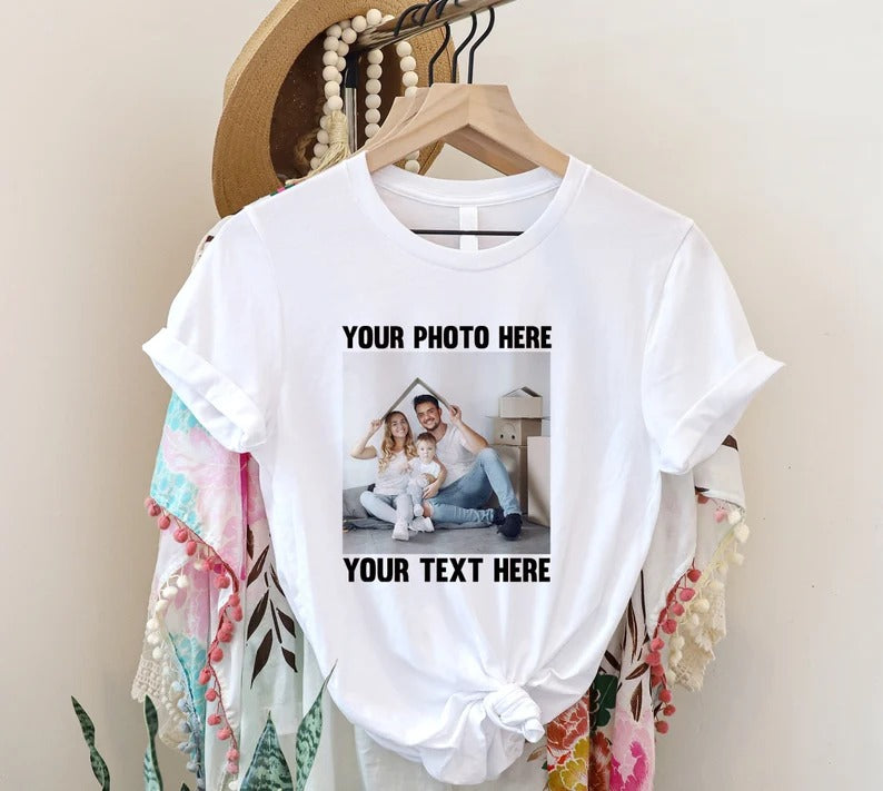 Custom Text/Logo Comfort Color Shirt, Personalized Photo/Design Printed Crewneck Tshirt, Your Own Text Tees, Unisex Shirts, Gifts For Her