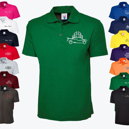 Custom Embroidered Polo Shirts, Personalised Text or Logo Monogrammed Tshirt, Digitized Company Logo Polos, Business Shirts, Gift for Golfer