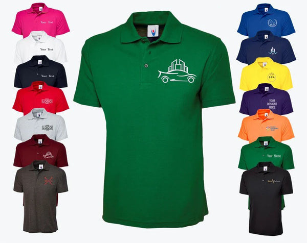 Custom Embroidered Polo Shirts, Personalised Text or Logo Monogrammed Tshirt, Digitized Company Logo Polos, Business Shirts, Gift for Golfer