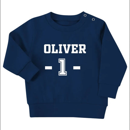 Custom Name Age Sweater, Personalized Jumper for New Born Babies Kids, Unique Baby Shower 1st Birthday Gift, Custom Text Toddler Clothing