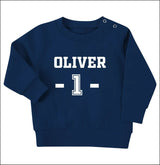 Custom Name Age Sweater, Personalized Jumper for New Born Babies Kids, Unique Baby Shower 1st Birthday Gift, Custom Text Toddler Clothing