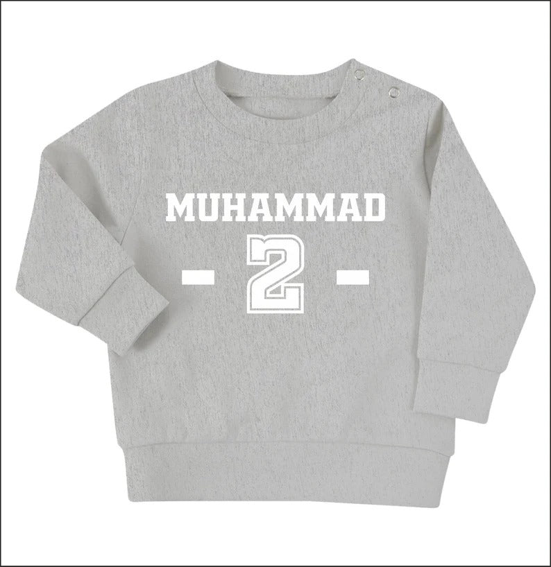 Custom Name Age Sweater, Personalized Jumper for New Born Babies Kids, Unique Baby Shower 1st Birthday Gift, Custom Text Toddler Clothing