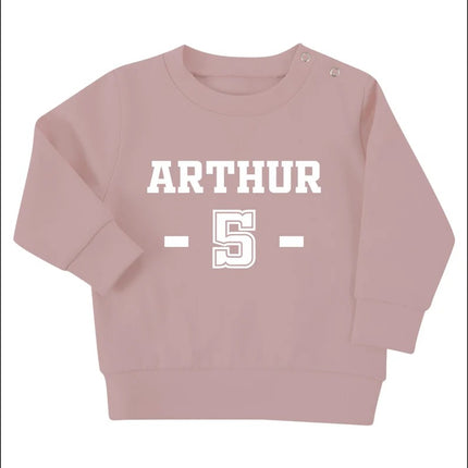 Custom Name Age Sweater, Personalized Jumper for New Born Babies Kids, Unique Baby Shower 1st Birthday Gift, Custom Text Toddler Clothing