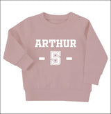 Custom Name Age Sweater, Personalized Jumper for New Born Babies Kids, Unique Baby Shower 1st Birthday Gift, Custom Text Toddler Clothing