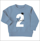 Personalised Baby Toddler Name Sweater, Custom Age Kids Jumper, Baby Shower & New Baby Gift, 1st Birthday Present, Custom Text Kids Clothing