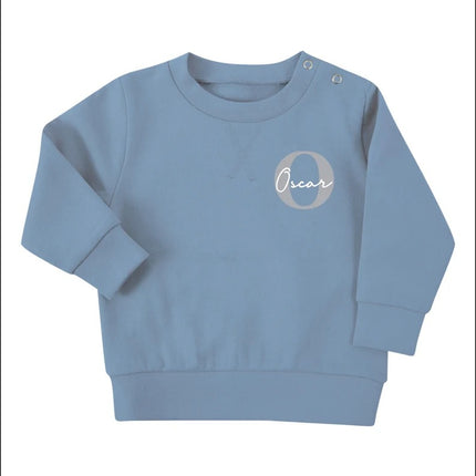 Custom Name Initial Baby Sweater, Personalised Kids Jumper, New Baby 1st Birthday Present, Custom Text Toddler Sweater, Baby Shower Gift