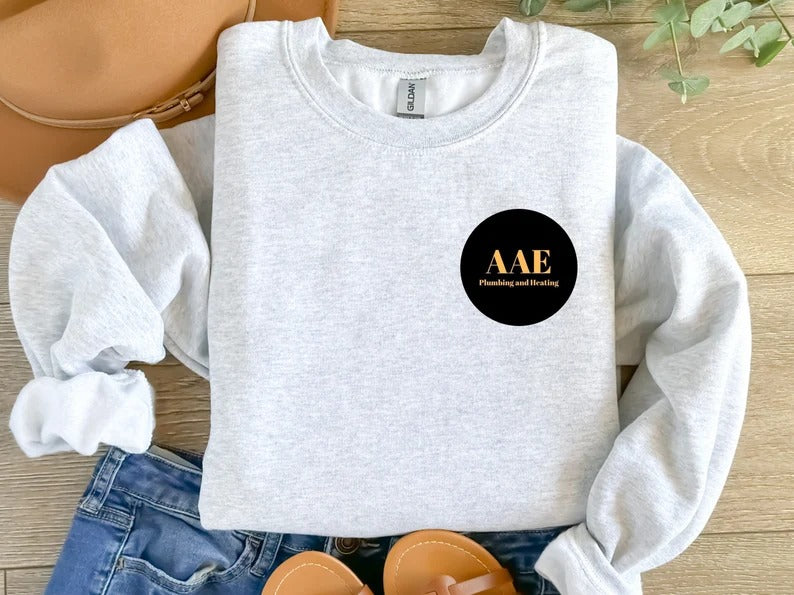 Custom Logo Sweatshirt, Personalized Design/Logo Printed Sweater, Customised Company Logo Jumper, Comfy Unisex Easyfit Jumpers, Gift for Him