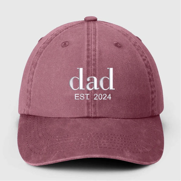 Custom Embroidered Dad Hat, Personalized Matching Date Family Hat, Vintage Baseball Comfy Colors Cap, Mom Birthday Gift, Father's Day Gifts