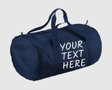 Custom Gym Barrel Bag, Personalised Text Sport Bag, Men Gym Workout Packaway Barrel Bag, Family Picnic Party Storage Duffle Bag, Custom Gift