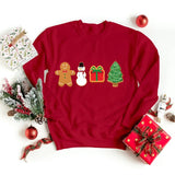 Christmas Gingerbread Cookies Sweatshirt, Xmas Family Matching Printed Sweater, Christmas Holidays Adults Kids Sizes Jumpers, Xmas Eve Gifts