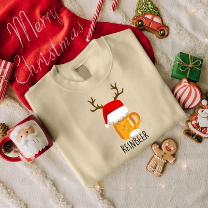 Reinbeer Winedeer Sweatshirts Christmas Couple Matching Jumpers – Xmas Holiday Gifts