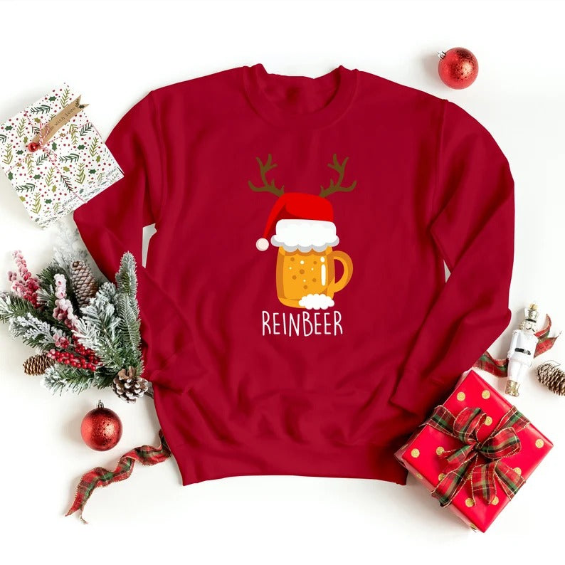 Christmas Family Matching Sweatshirts, Custom Name and initial Xmas Monogrammed Printed Sweater, Christmas Jumpers, Christmas Night Gifts