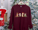 Christmas Sweatshirt, Otters Christmas Lights Printed Sweater, Merry Christmas Jumper, Otter Lover Christmas Gifts, Christmas Night Presents