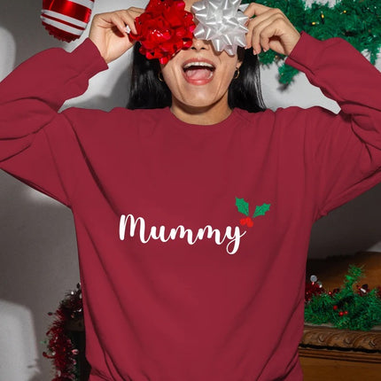 Personalised Family Christmas Sweaters, Custom Name Xmas Crewneck Sweatshirt, Mummy And Me Jumpers, Family Matching Outfits, Christmas Gift