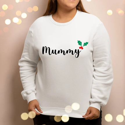Personalised Family Christmas Sweaters, Custom Name Xmas Crewneck Sweatshirt, Mummy And Me Jumpers, Family Matching Outfits, Christmas Gift