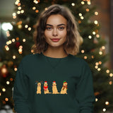 Golden Retriever Christmas Sweatshirt, Christmas Dogs Printed Jumpers, Xmas Dog Lovers Unisex Sweaters, Christmas Outfits, Xmas Eve Gifts