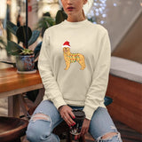 Golden Retriever Xmas Jumpers, Dog Christmas Lights Crewneck Sweatshirt, Xmas Dog Lovers Printed Sweaters, Dog Mum Sweater, Xmas Eve Gifts